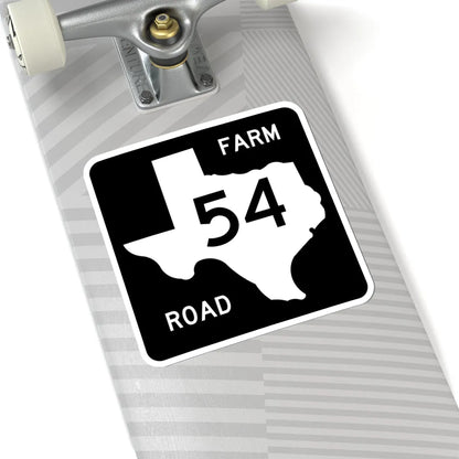 Texas FM 54 (Texas) (Road Sign) STICKER Vinyl Kiss-Cut Decal - The Sticker Space