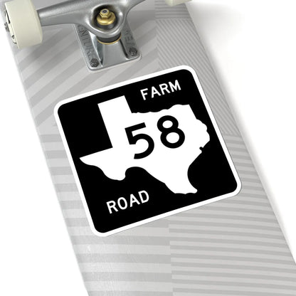 Texas FM 58 (Texas) (Road Sign) STICKER Vinyl Kiss-Cut Decal - The Sticker Space
