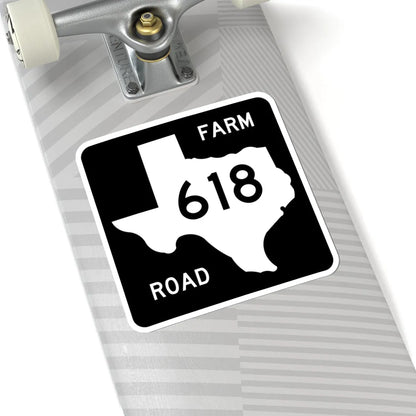 Texas FM 618 (Texas) (Road Sign) STICKER Vinyl Kiss-Cut Decal - The Sticker Space