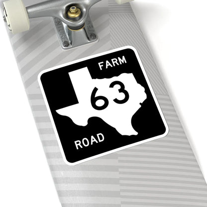 Texas FM 63 (Texas) (Road Sign) STICKER Vinyl Kiss-Cut Decal - The Sticker Space