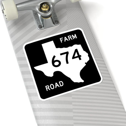 Texas FM 674 (Texas) (Road Sign) STICKER Vinyl Kiss-Cut Decal - The Sticker Space
