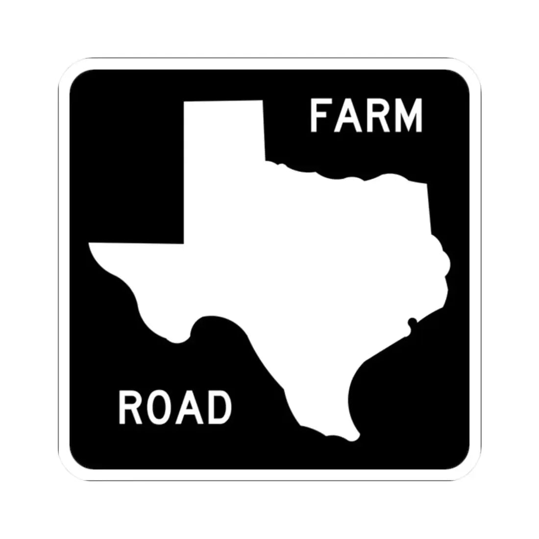 Texas FM blank (Texas) (Road Sign) STICKER Vinyl Kiss-Cut Decal 2 Inch White - The Sticker Space
