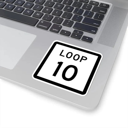 Texas Loop 10 (Texas) (Road Sign) STICKER Vinyl Kiss-Cut Decal - The Sticker Space
