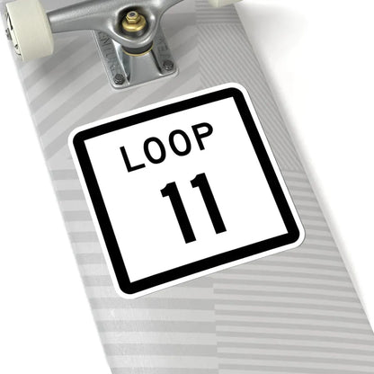 Texas Loop 11 (Texas) (Road Sign) STICKER Vinyl Kiss-Cut Decal - The Sticker Space
