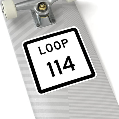 Texas Loop 114 (Texas) (Road Sign) STICKER Vinyl Kiss-Cut Decal - The Sticker Space