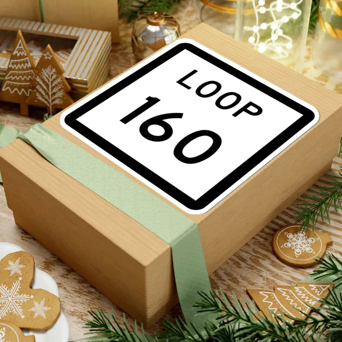 Texas Loop 160 (Texas) (Road Sign) STICKER Vinyl Kiss-Cut Decal - The Sticker Space