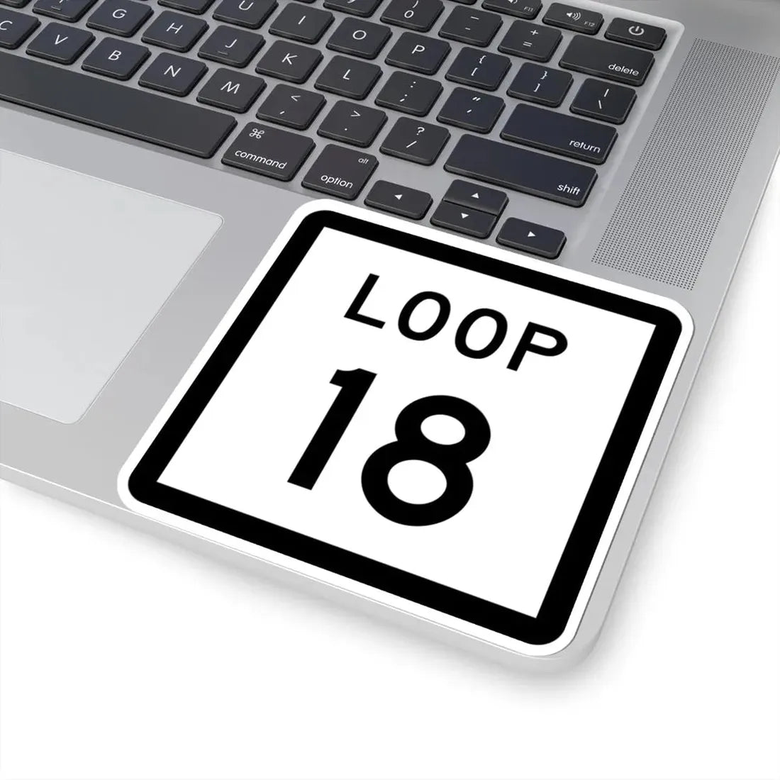 Texas Loop 18 (Texas) (Road Sign) STICKER Vinyl Kiss-Cut Decal - The Sticker Space