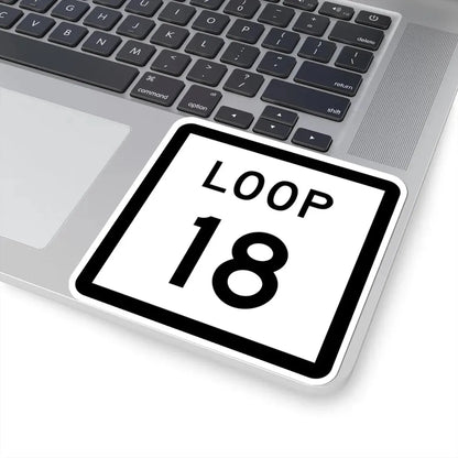 Texas Loop 18 (Texas) (Road Sign) STICKER Vinyl Kiss-Cut Decal - The Sticker Space