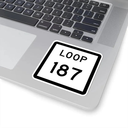 Texas Loop 187 (Texas) (Road Sign) STICKER Vinyl Kiss-Cut Decal - The Sticker Space