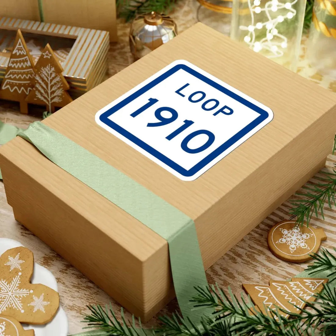 Texas Loop 1910 (Texas) (Road Sign) STICKER Vinyl Kiss-Cut Decal - The Sticker Space