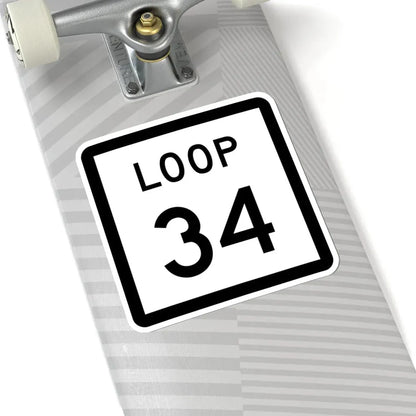 Texas Loop 34 (Texas) (Road Sign) STICKER Vinyl Kiss-Cut Decal - The Sticker Space