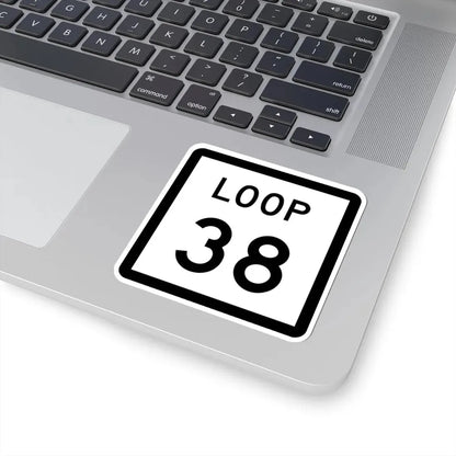 Texas Loop 38 (Texas) (Road Sign) STICKER Vinyl Kiss-Cut Decal - The Sticker Space