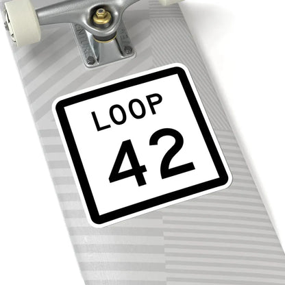 Texas Loop 42 (Texas) (Road Sign) STICKER Vinyl Kiss-Cut Decal - The Sticker Space