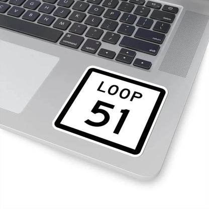 Texas Loop 51 (Texas) (Road Sign) STICKER Vinyl Kiss-Cut Decal - The Sticker Space