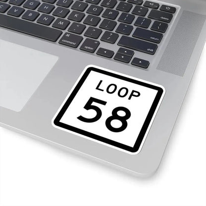 Texas Loop 58 (Texas) (Road Sign) STICKER Vinyl Kiss-Cut Decal - The Sticker Space