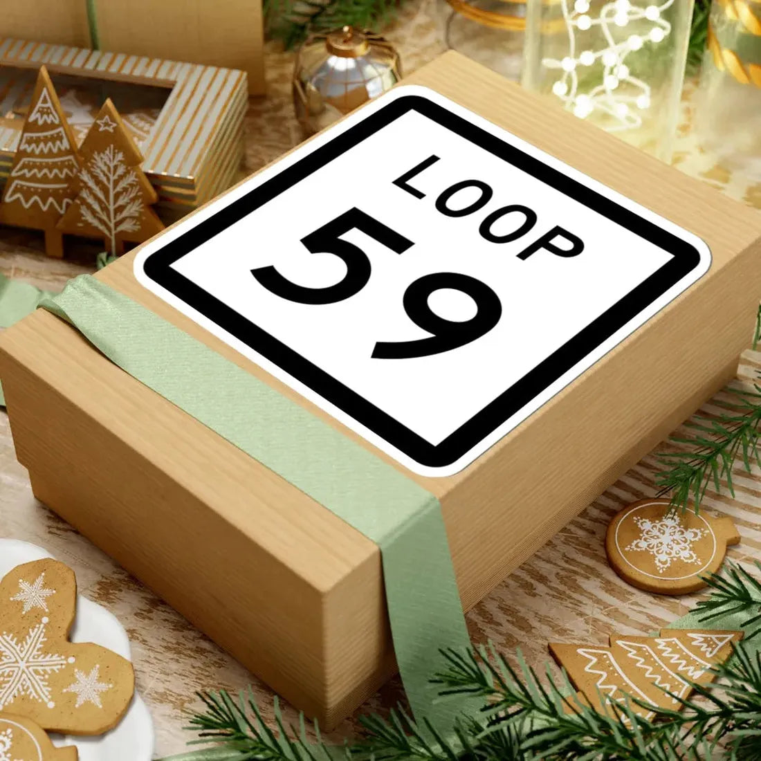 Texas Loop 59 (Texas) (Road Sign) STICKER Vinyl Kiss-Cut Decal - The Sticker Space