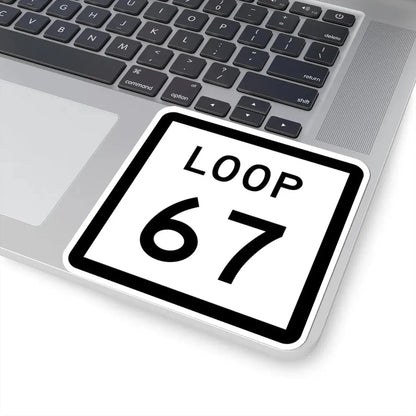 Texas Loop 67 (Texas) (Road Sign) STICKER Vinyl Kiss-Cut Decal - The Sticker Space