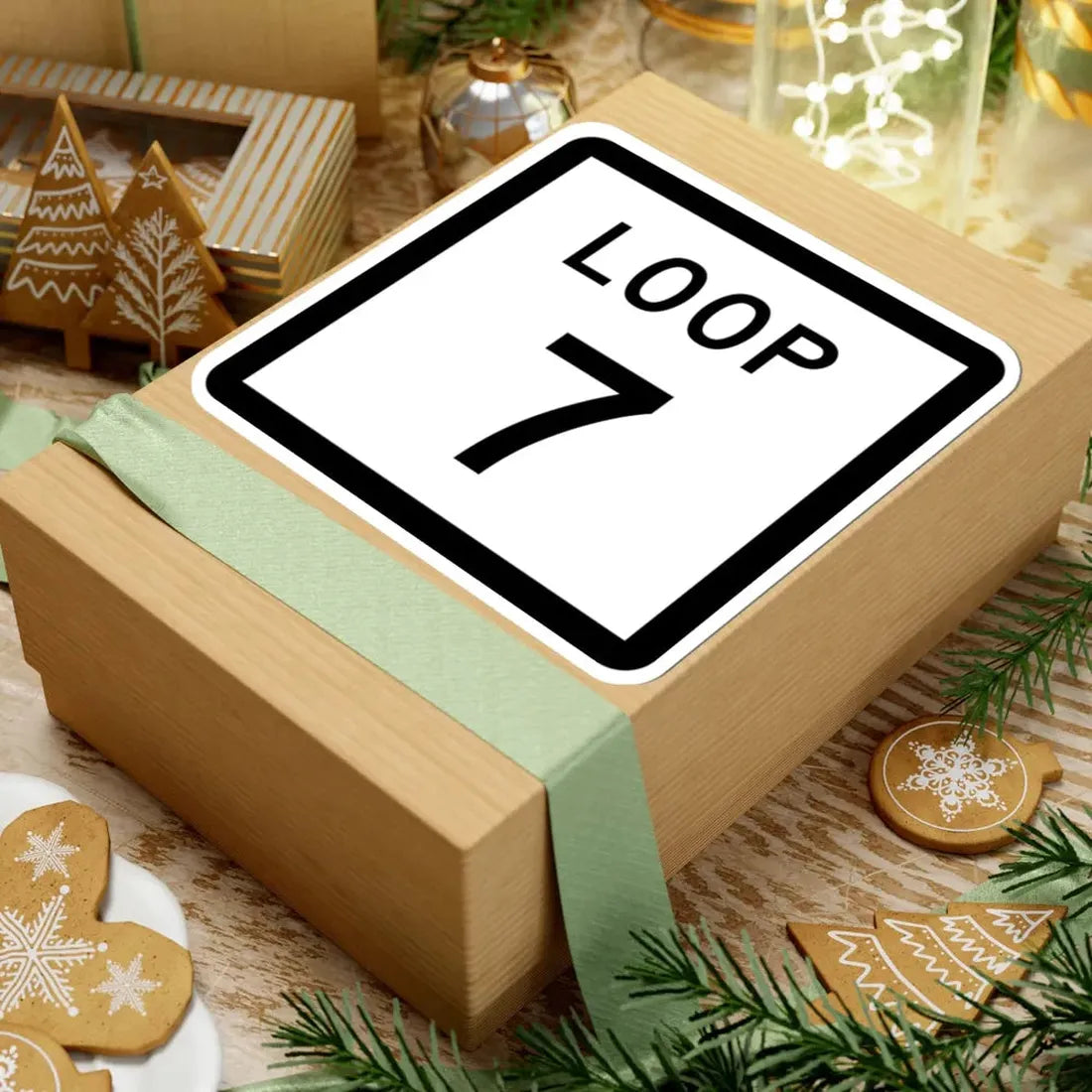 Texas Loop 7 (Texas) (Road Sign) STICKER Vinyl Kiss-Cut Decal - The Sticker Space