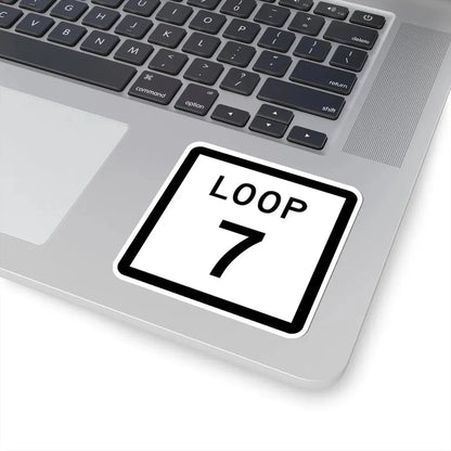 Texas Loop 7 (Texas) (Road Sign) STICKER Vinyl Kiss-Cut Decal - The Sticker Space