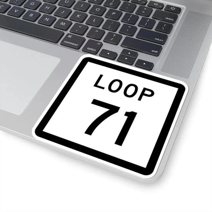 Texas Loop 71 (Texas) (Road Sign) STICKER Vinyl Kiss-Cut Decal - The Sticker Space
