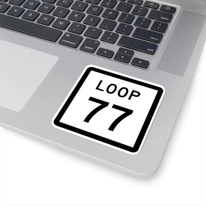 Texas Loop 77 (Texas) (Road Sign) STICKER Vinyl Kiss-Cut Decal - The Sticker Space