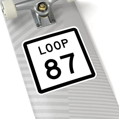 Texas Loop 87 (Texas) (Road Sign) STICKER Vinyl Kiss-Cut Decal - The Sticker Space