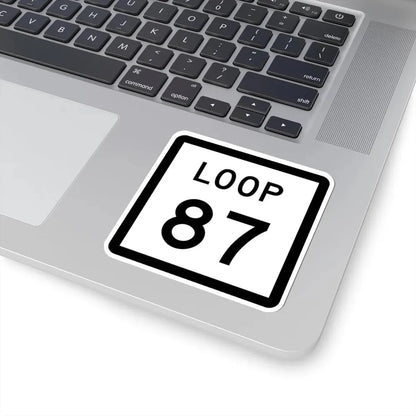 Texas Loop 87 (Texas) (Road Sign) STICKER Vinyl Kiss-Cut Decal - The Sticker Space