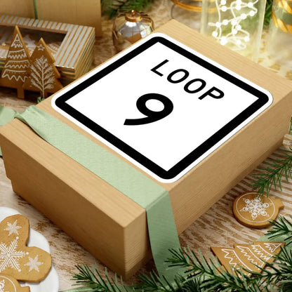 Texas Loop 9 (Texas) (Road Sign) STICKER Vinyl Kiss-Cut Decal - The Sticker Space