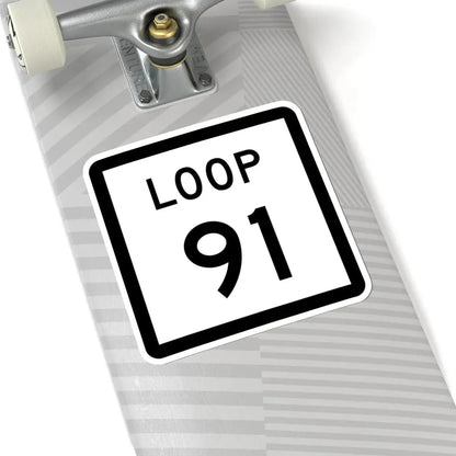 Texas Loop 91 (Texas) (Road Sign) STICKER Vinyl Kiss-Cut Decal - The Sticker Space