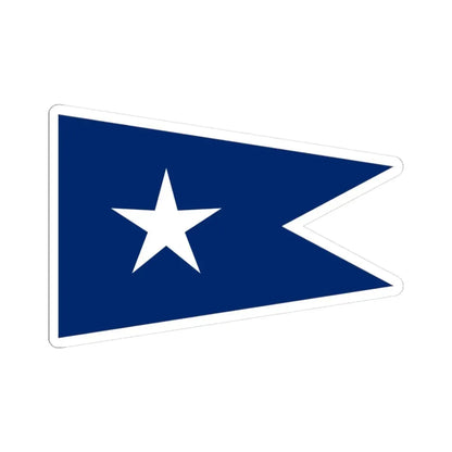 Texas Navy Broad Pennant of a Commodore (United States) STICKER Vinyl Kiss-Cut Decal 3 Inch White - The Sticker Space