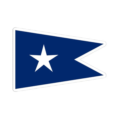 Texas Navy Broad Pennant of a Commodore (United States) STICKER Vinyl Kiss-Cut Decal 4 Inch White - The Sticker Space