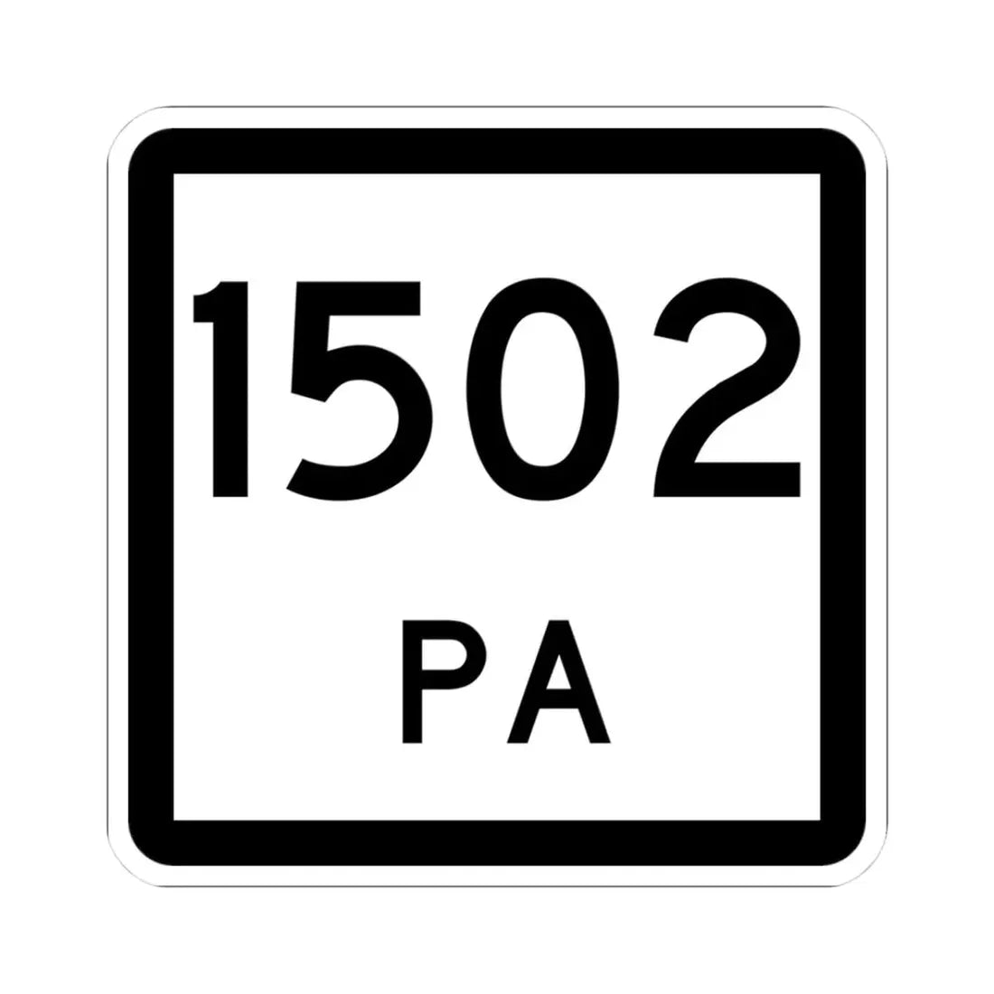 Texas PA 1502 (Texas) (Road Sign) STICKER Vinyl Kiss-Cut Decal 3 Inch White - The Sticker Space