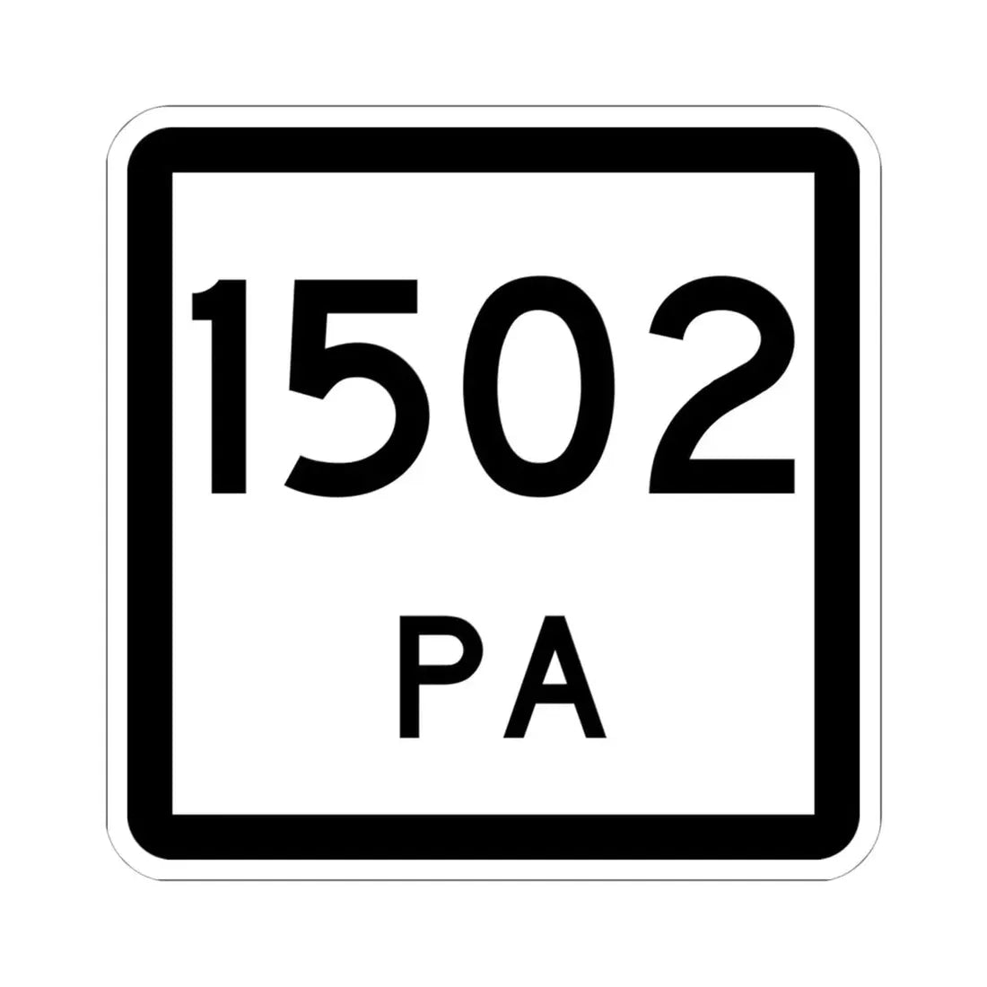 Texas PA 1502 (Texas) (Road Sign) STICKER Vinyl Kiss-Cut Decal 6 Inch White - The Sticker Space