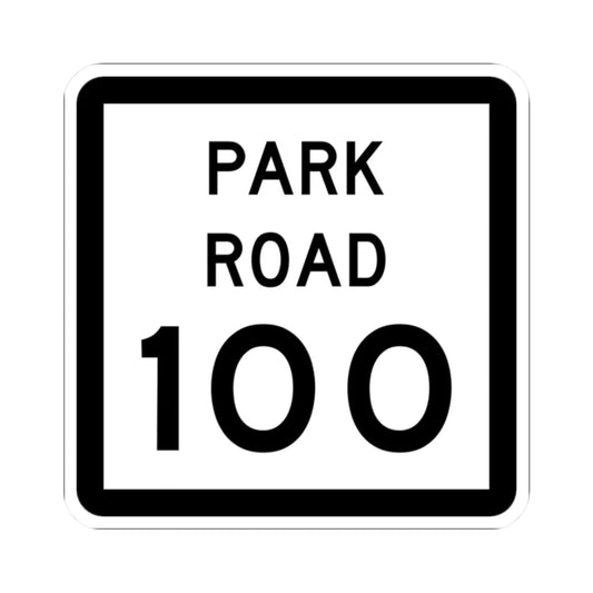 Texas Park Road 100 (Texas) (Road Sign) STICKER Vinyl Kiss-Cut Decal 2 Inch White - The Sticker Space
