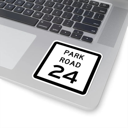 Texas Park Road 24 (Texas) (Road Sign) STICKER Vinyl Kiss-Cut Decal - The Sticker Space