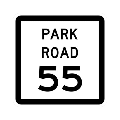 Texas Park Road 55 (Texas) (Road Sign) STICKER Vinyl Kiss-Cut Decal 2 Inch White - The Sticker Space