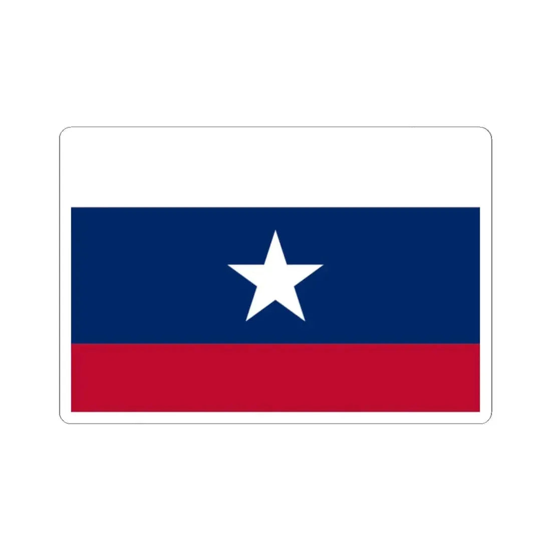 Texas Pilot Flag 1839-1845 (United States) STICKER Vinyl Kiss-Cut Decal 2 Inch White - The Sticker Space