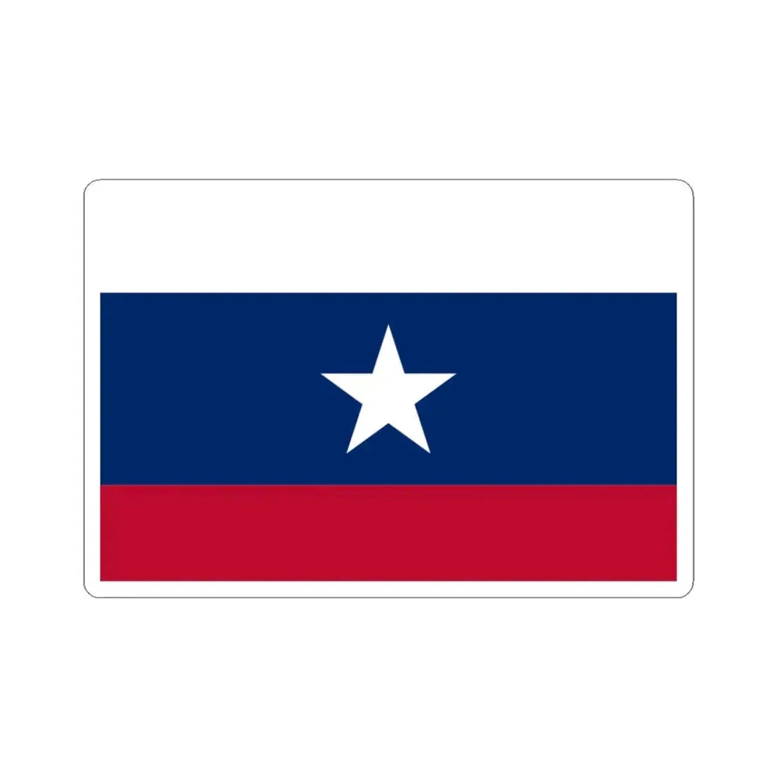 Texas Pilot Flag 1839-1845 (United States) STICKER Vinyl Kiss-Cut Decal 3 Inch White - The Sticker Space