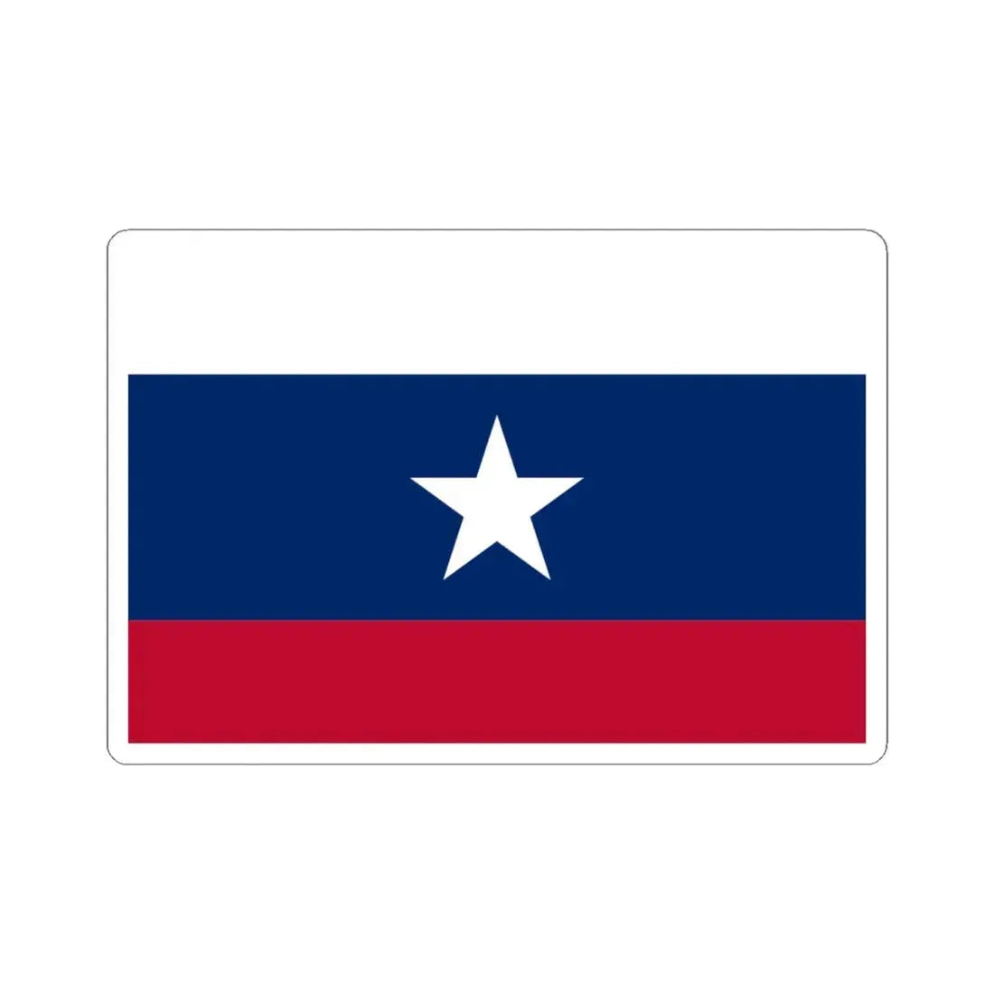 Texas Pilot Flag 1839-1845 (United States) STICKER Vinyl Kiss-Cut Decal 4 Inch White - The Sticker Space