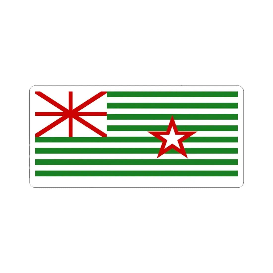 Texas Proposed Flag (United States) STICKER Vinyl Kiss-Cut Decal 4 Inch White - The Sticker Space