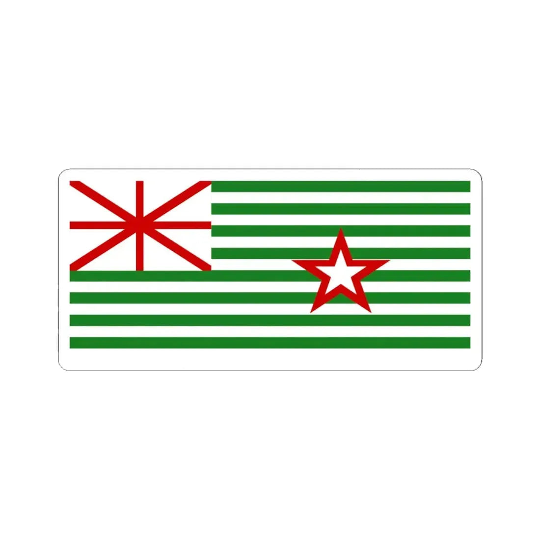 Texas Proposed Flag (United States) STICKER Vinyl Kiss-Cut Decal 6 Inch White - The Sticker Space