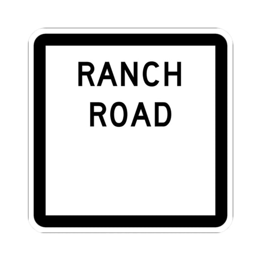 Texas Ranch Road blank (Texas) (Road Sign) STICKER Vinyl Kiss-Cut Decal 2 Inch White - The Sticker Space
