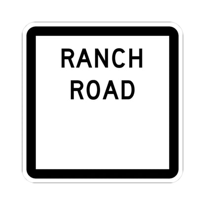 Texas Ranch Road blank (Texas) (Road Sign) STICKER Vinyl Kiss-Cut Decal 3 Inch White - The Sticker Space