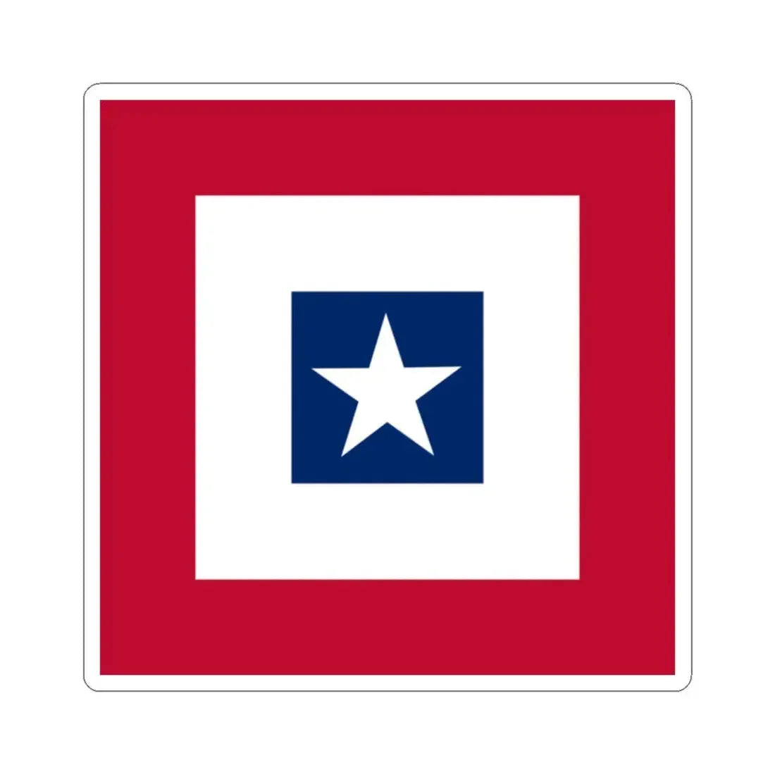 Texas Revenue Service Flag 1839-1845 (United States) STICKER Vinyl Kiss-Cut Decal 2 Inch White - The Sticker Space