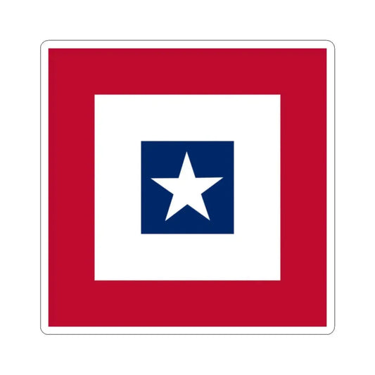 Texas Revenue Service Flag 1839-1845 (United States) STICKER Vinyl Kiss-Cut Decal 2 Inch White - The Sticker Space
