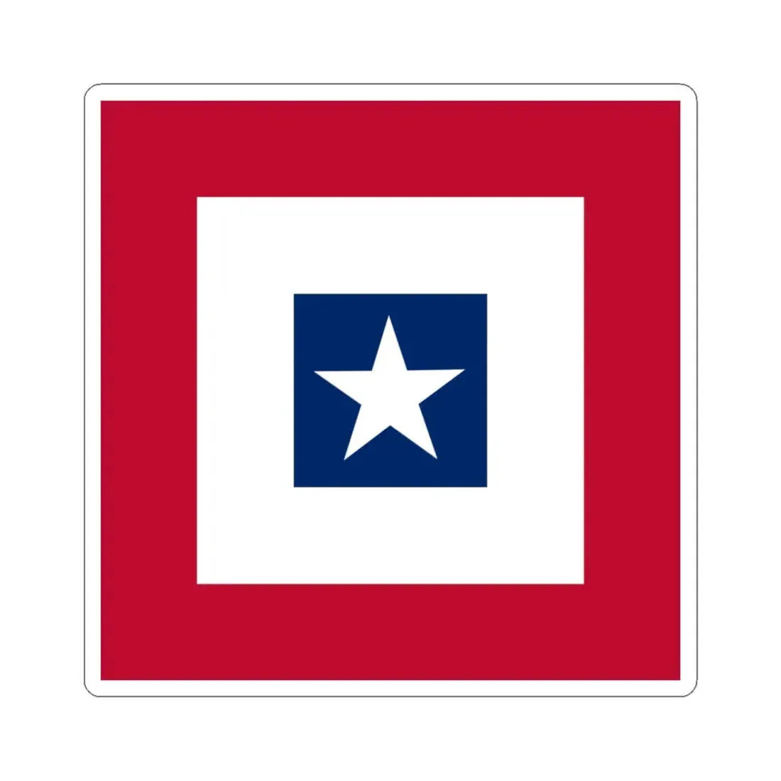 Texas Revenue Service Flag 1839-1845 (United States) STICKER Vinyl Kiss-Cut Decal 3 Inch White - The Sticker Space
