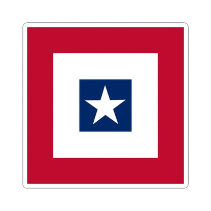 Texas Revenue Service Flag 1839-1845 (United States) STICKER Vinyl Kiss-Cut Decal 3 Inch White - The Sticker Space