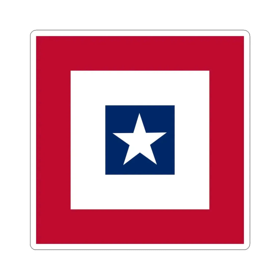 Texas Revenue Service Flag 1839-1845 (United States) STICKER Vinyl Kiss-Cut Decal 4 Inch White - The Sticker Space