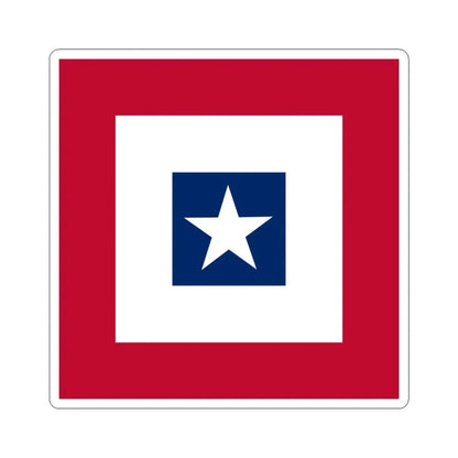 Texas Revenue Service Flag 1839-1845 (United States) STICKER Vinyl Kiss-Cut Decal 4 Inch White - The Sticker Space