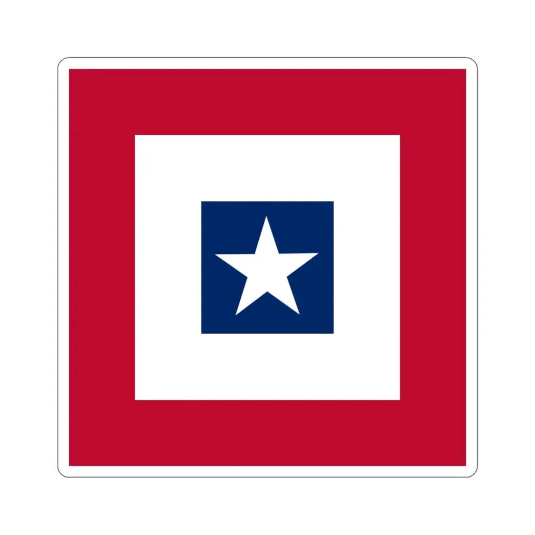 Texas Revenue Service Flag 1839-1845 (United States) STICKER Vinyl Kiss-Cut Decal 6 Inch White - The Sticker Space